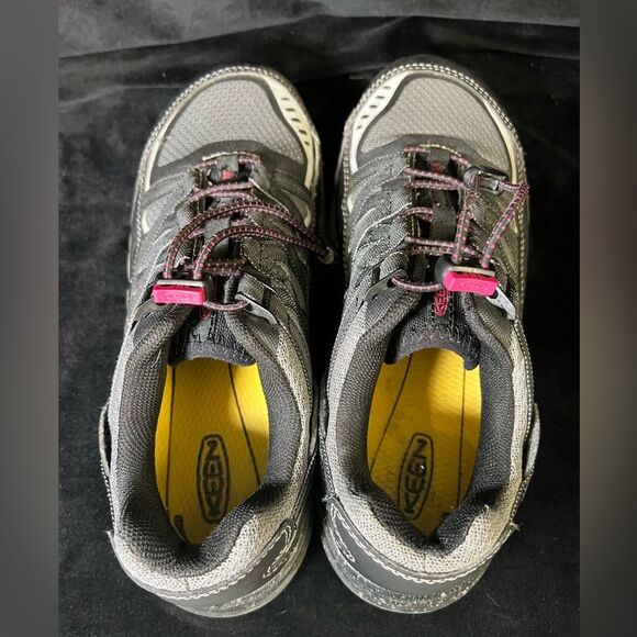 Keen Work Shoes Womens  7.5 Asheville Black Mesh Aluminum Toe ESD Drawstring - Picture 4 of 8